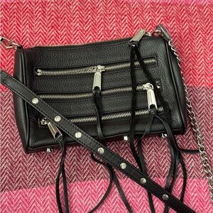 Black Leather Crossbody Bag